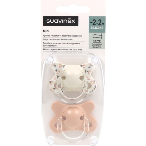 Chupete Silicona Fisiologico Suavinex Fusion 0 - 2 Meses 2 Unidades