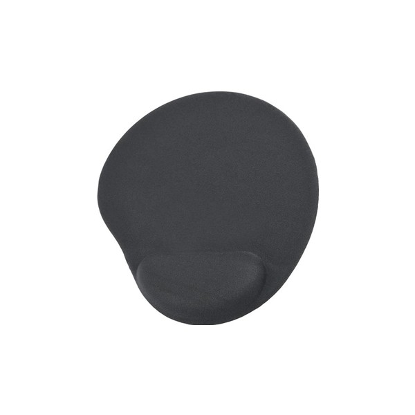 Gembird alfombrilla de gel con reposamuñecas negra